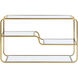 Silvia 52 X 17 inch Clear / Gold Console Table